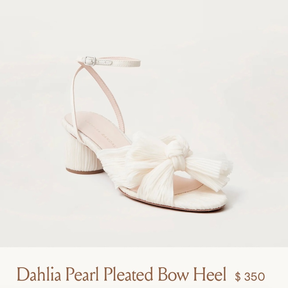 Loeffler Randall Dahlia Pearl Pleated Bow Heal